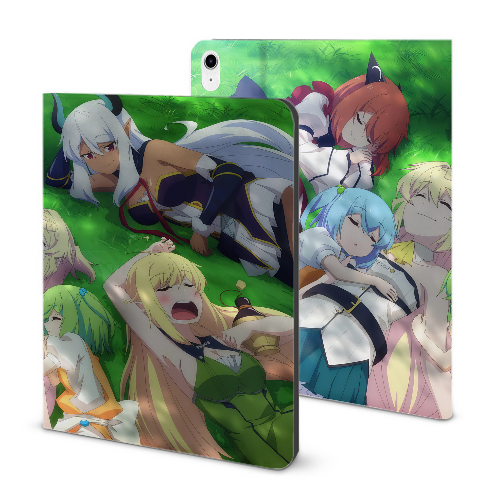 （画像用） 転スラ Regarding Reincarnated to Slime IPad ケース ブック型 PUレザー TPU 耐衝撃 軽量 薄型 ペン収納なし 全面保護 IPad 各モデル対応